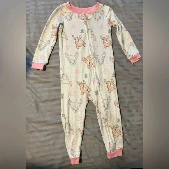 Lot of 2 Disney Baby Bundle of Bambi Sleepwear Pajamas  18 months - Picture 1 of 4